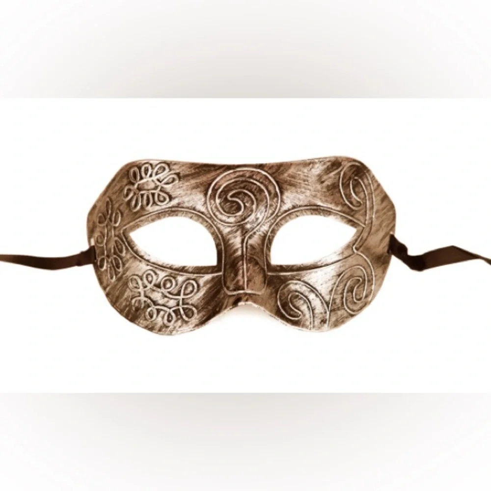 Elegant Bronze Masquerade Mask